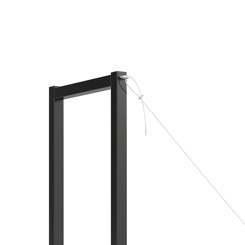 Outsunny 4 ft Firewood Rack with Customisable Width & Height, Cable Reinforcement, 616 lb Capacity Log Store Indoors, Black