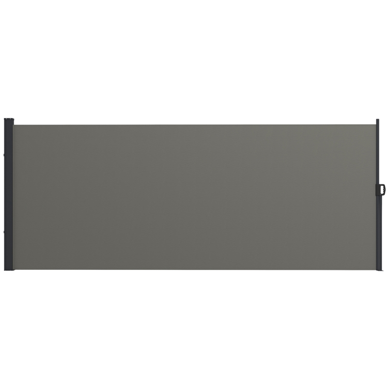 Outsunny 13' x 5' Retractable Side Awning, Outdoor Privacy Screen for Garden, Hot Tub, Balcony, Terrace, Pool, Dark Grey