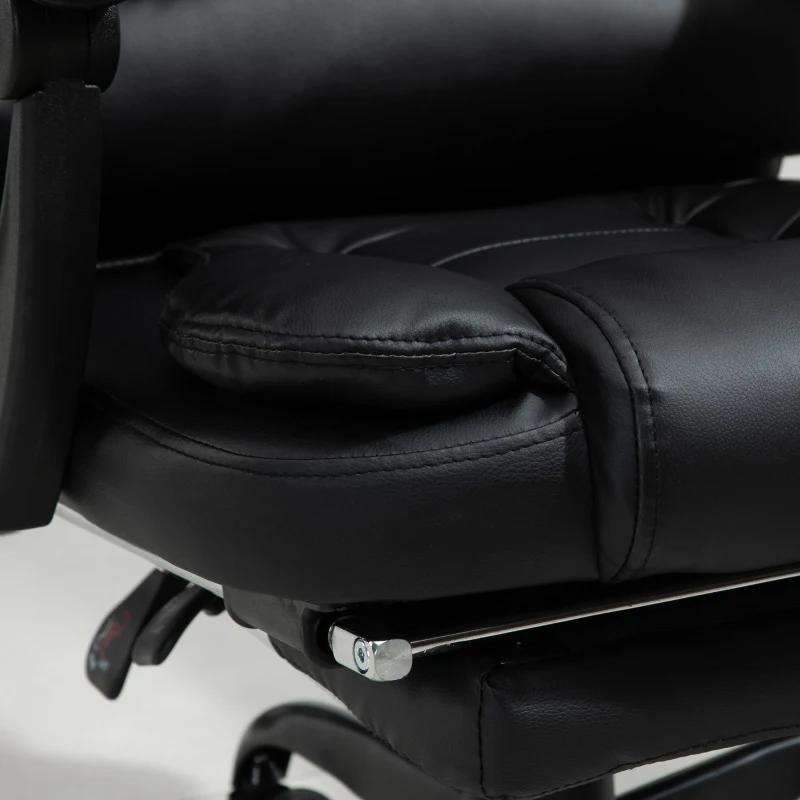 Vinsetto 7-Point Vibrating Massage Office Chair High Back Massaging Office Desk Chair with Lumbar Support, Footrest, Black