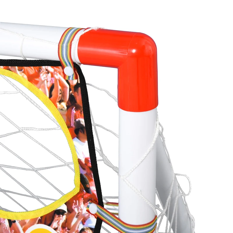 HOMCOM 2-in-1 Portable Soccer Goal for Children for Indoor/Backyard Training Practice w/ Target Net