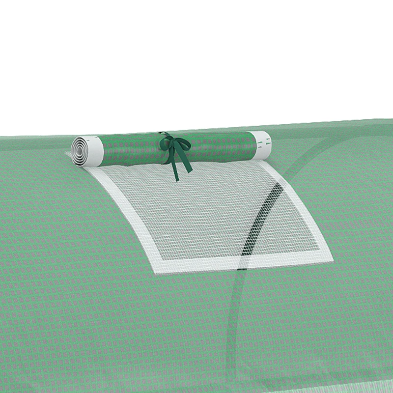 Outsunny Portable Mini Greenhouse, Tunnel Growing Tent with 5 Mesh Windows and Steel Frame, 7' x 3' x 2', Green