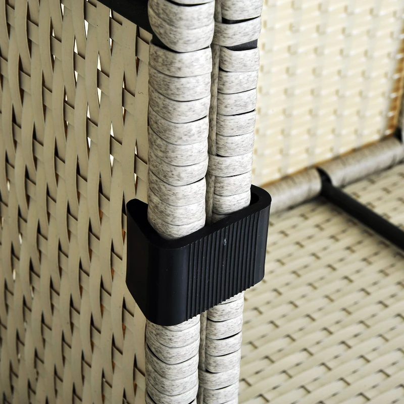 Outsunny Set of 10 Fasteners Clip Outdoor Furniture Connectors Rattan Wicker Sofa Connectors