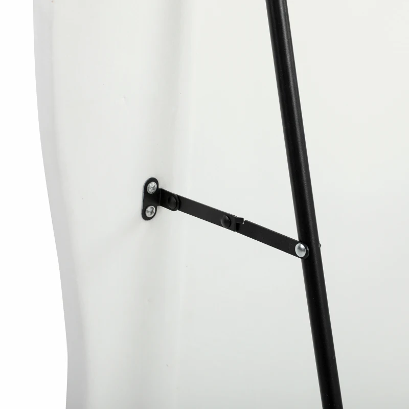 HOMCOM 64" x 24" Full Length Mirror, Floor Mirror Hanging or Wall Mount, with Arched Wavy Velvet Frame for Bedroom