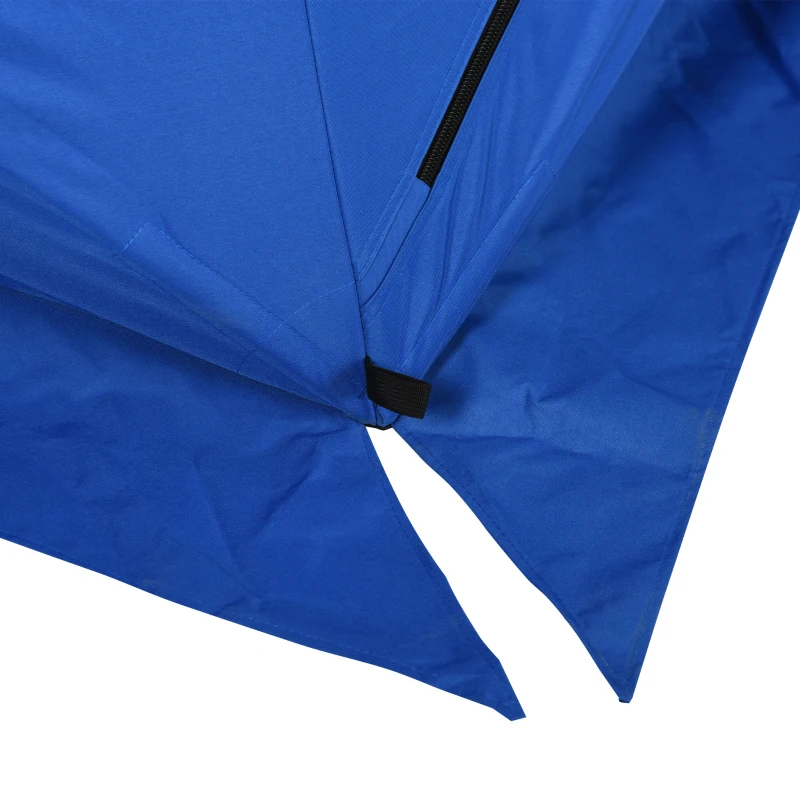 Outsunny 8 People Ice Fishing Shelter, Pop-Up Portable Ice Fishing Tent with Carry Bag, 2 Doors, Windows & Anchors for Low-Temp -22℉, Blue
