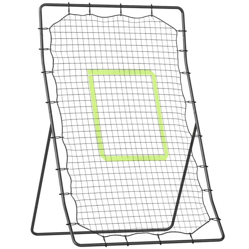 Soozier 4 x 5.7ft Volleyball Rebounder Net with Strike Zone, Baseball Lacrosse Training Net for Pitching and Fielding