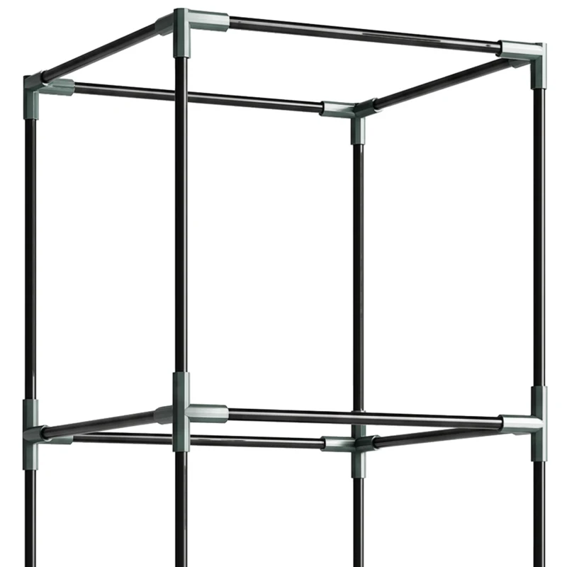 Outsunny Galvanized Planter Box, Outdoor Raised Garden Bed with 3-Tier Trellis Tomato Cage for Climbing Vines, Vegetables, Green