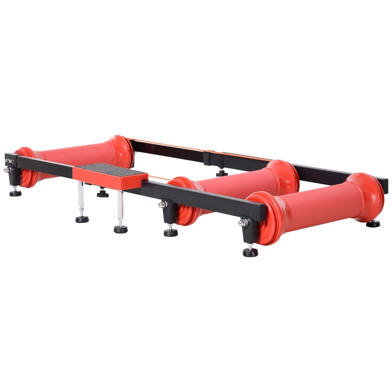Soozier Bike Roller Adjustable Trainer Indoor Fitness Cycling Parabolic Roller Bike Trainer Portable Bike Exercise - Red