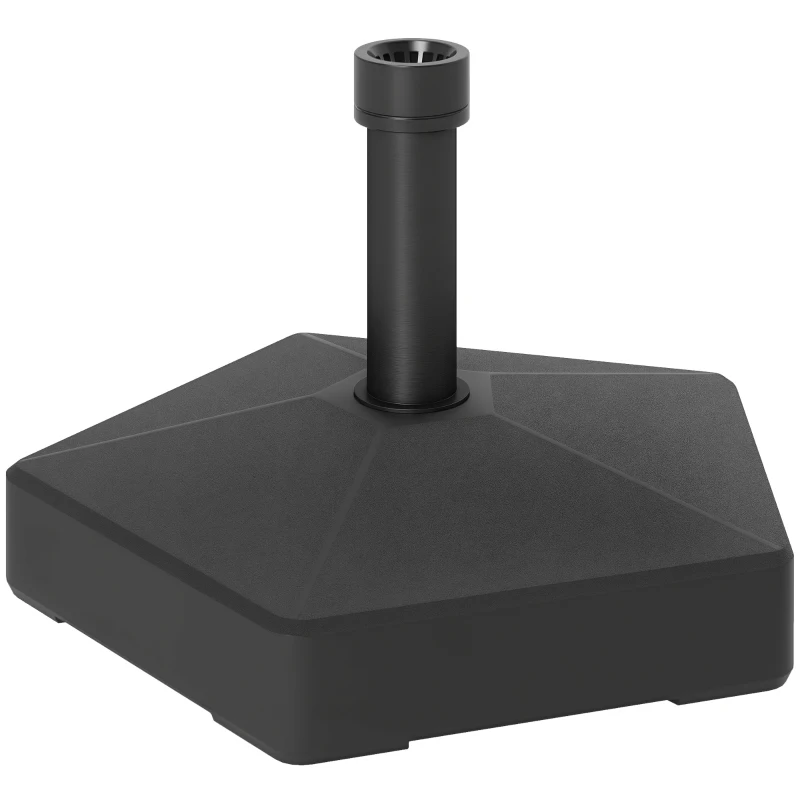 Outsunny Patio Umbrella Base Holder, Heavy Duty Outdoor Umbrella Stand Base, Black