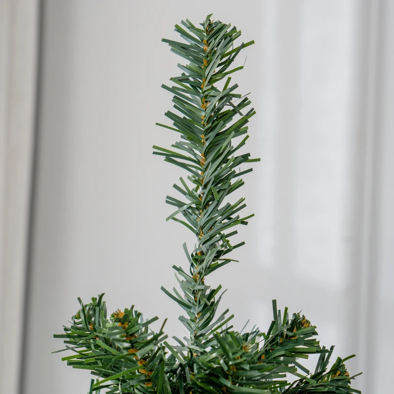 HOMCOM 6 FT Artificial Christmas Tree Pencil Xmas Tree with Stand, 618 Tips, Holiday Home Indoor Decoration for Party, Green