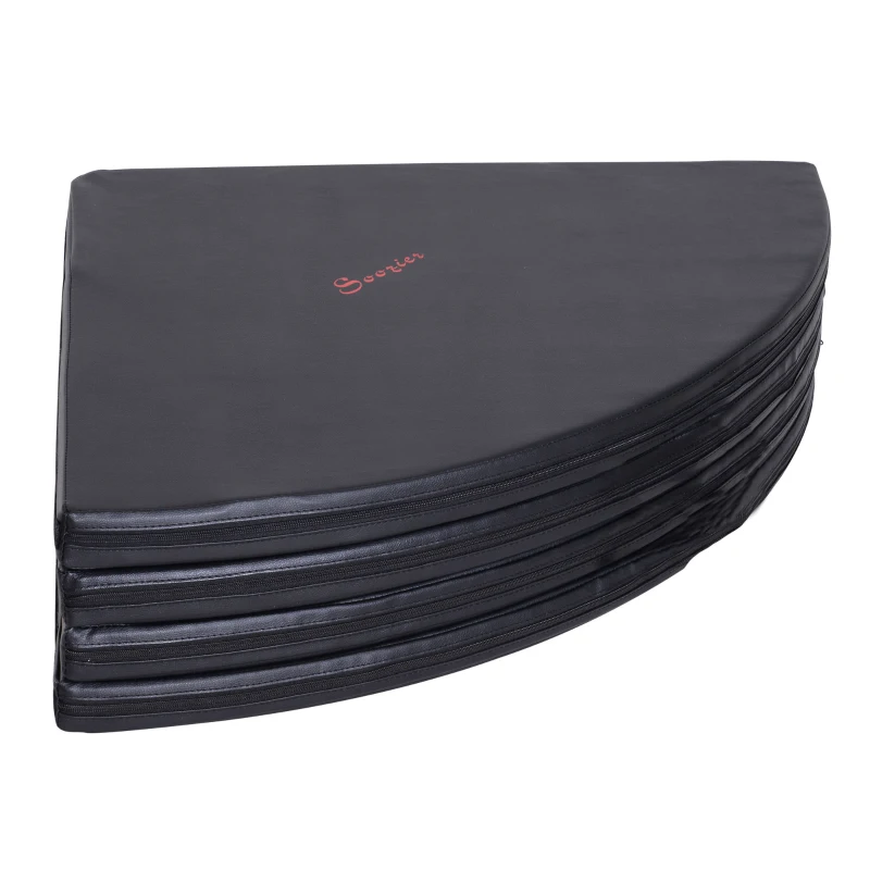 Soozier Pole Dance Mat, 2"T x 5'W Folding Pole Crash Mat for Home, Lightweight and Foldable, Black