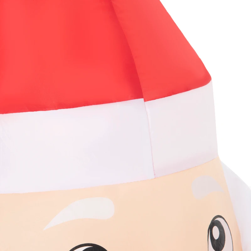 Outsunny 5ft Christmas Inflatables Outdoor Decorations Santa Claus and Penguin on Sleigh, Blow-Up LED Yard Christmas Decor for Lawn Garden Party