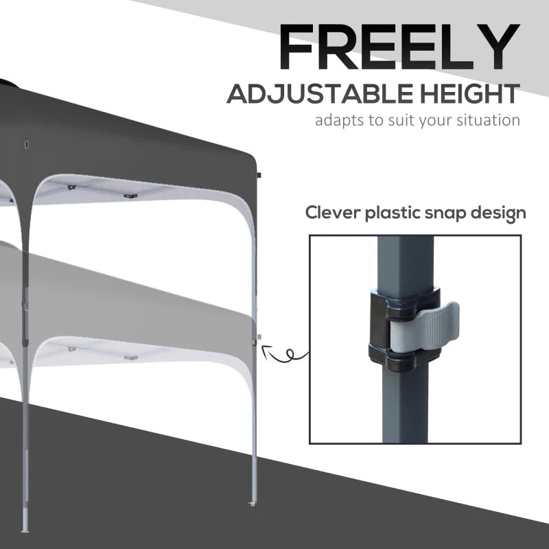Outsunny 8' x 8' Pop Up Canopy Tent with Wheeled Carry Bag and 4 Sandbags, Instant Sun Shelter, Tents, Black