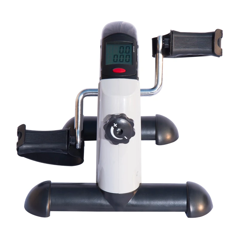 Soozier Portable Mini Exercise Bike Desk Pedal Indoor Cycle Fitness Hand Foot Exercise Machine w/ LCD Display
