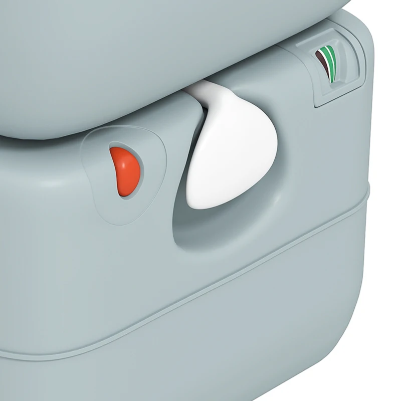 Outsunny Porta Potty, 5.8 Gallon Portable Toilet with Level Indicator and Anti-Leak Pump for Camping, Boating, Hiking, Travel, RV