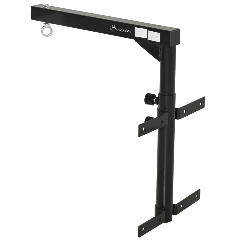 Soozier 220lbs Wall Mounted Punching Bag Hanger, Adjustable Height Punching Bag Holder for Boxing and MMA Training