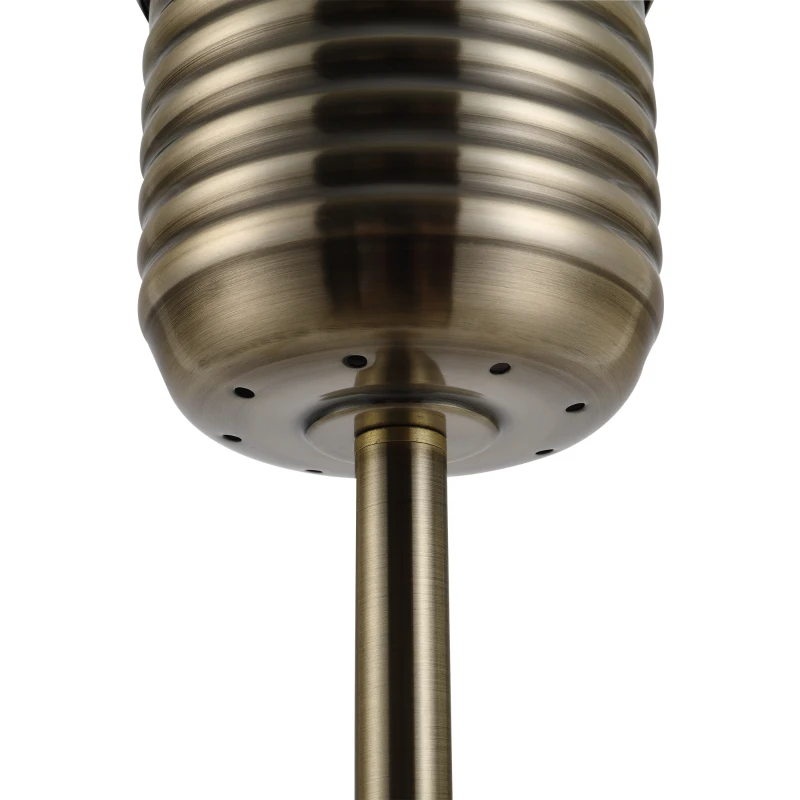 HOMCOM Industrial Tall Pole Floor Lamp with Metal Base, Modern Standing Lamp, Bulb-Shaped Glass Shade, On/Off Foot Switch, E26 Bulb Base for Bedroom, Living Room, Bronze