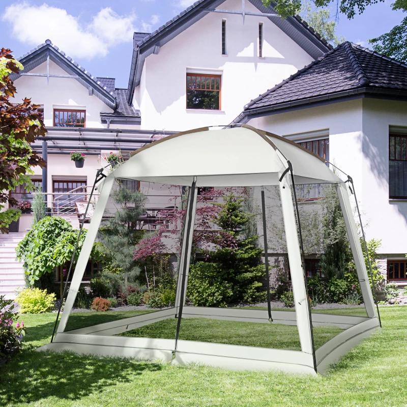 Outsunny 10' x 10' Screen House Room, UV50+ Screen Tent with 2 Doors and Carry Bag, Easy Setup, for Patios Outdoor Camping Activities