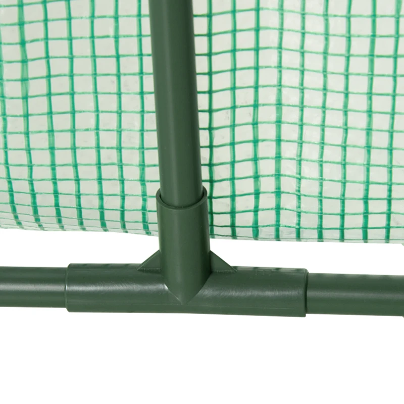 Outsunny Portable Mini Greenhouse, Tunnel Growing Tent with 5 Mesh Windows and Steel Frame, 7' x 3' x 2', Green