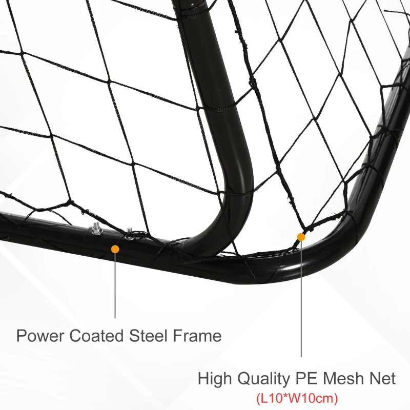 Soozier 8 x 3ft Soccer Goal Target Goal 2 in 1 Design Indoor Outdoor Backyard with All Weather Polyester Net Best Gift