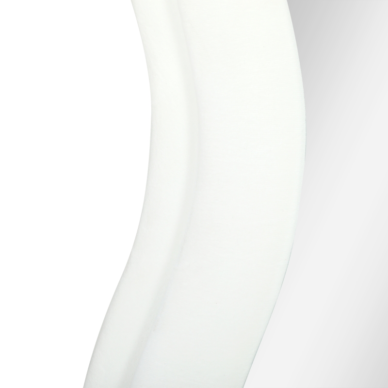 HOMCOM 64" x 24" Full Length Mirror, Floor Mirror Hanging or Wall Mount, with Arched Wavy Velvet Frame for Bedroom