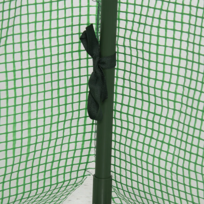 Outsunny Portable Mini Greenhouse, Tunnel Growing Tent with 5 Mesh Windows and Steel Frame, 7' x 3' x 2', Green