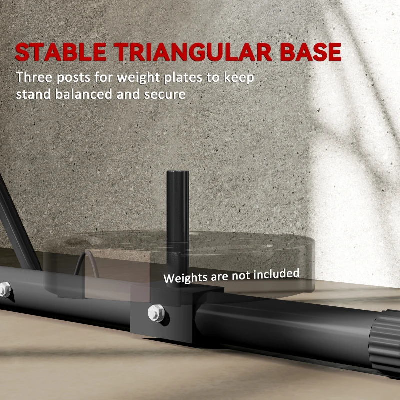 Soozier Foldable Punch Bag Stand, Adjustable Height Heavy Bag Stand with Weighted Base, Freestanding for Home Gym, Stand Only