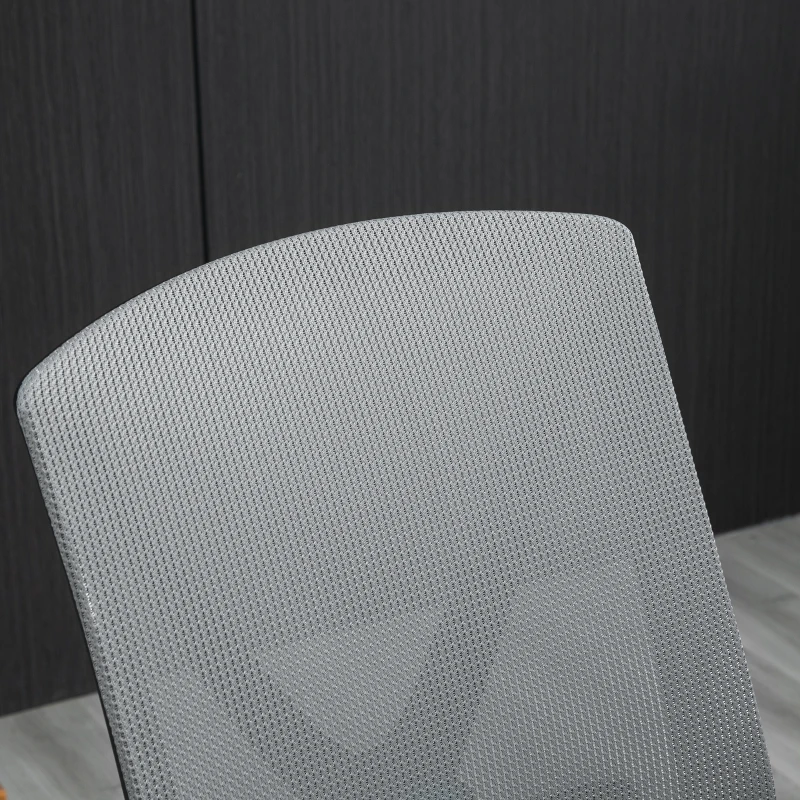Vinsetto Ergonomic Mesh Office Chair with Lumbar Back Support, Swivel Rocking Computer Chair with Adjustable Height and Armrests for Home Office, Grey
