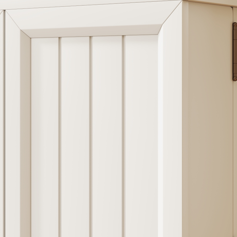 HOMCOM 71" Kitchen Pantry Cabinet, Freestanding Kitchen Hutch with 8 Door Shelves, Adjustable Shelf and Acrylic Doors, White