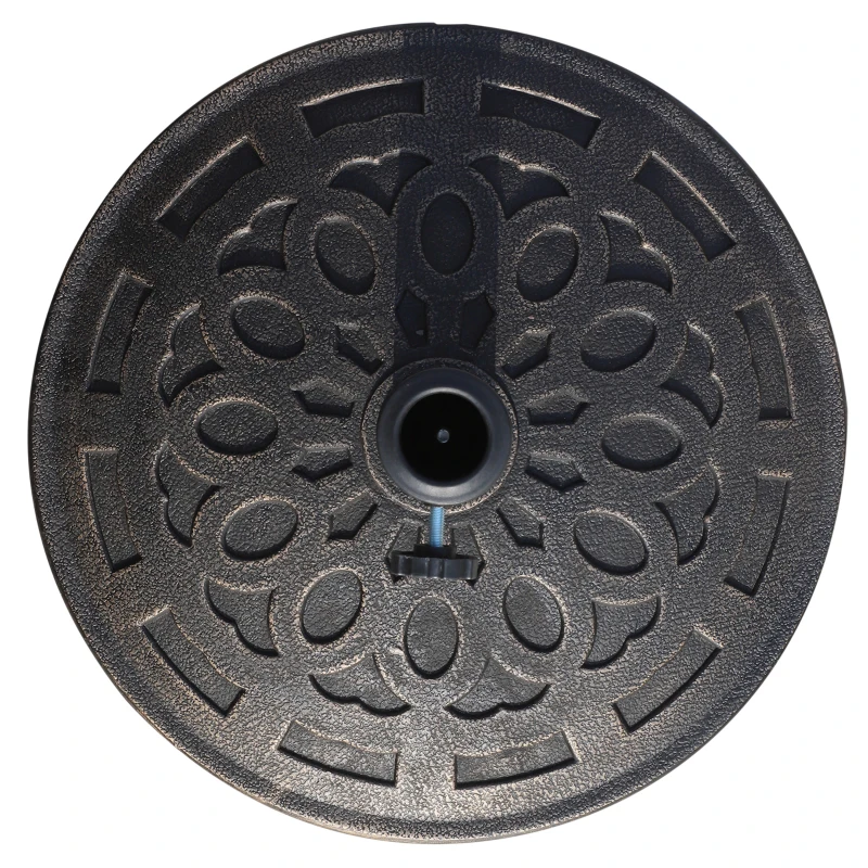 Outsunny 31 lb. Heavy Duty Patio Umbrella Base, Round Market Umbrella Base Holder for Outdoor, Garden, Backyard, Bronze