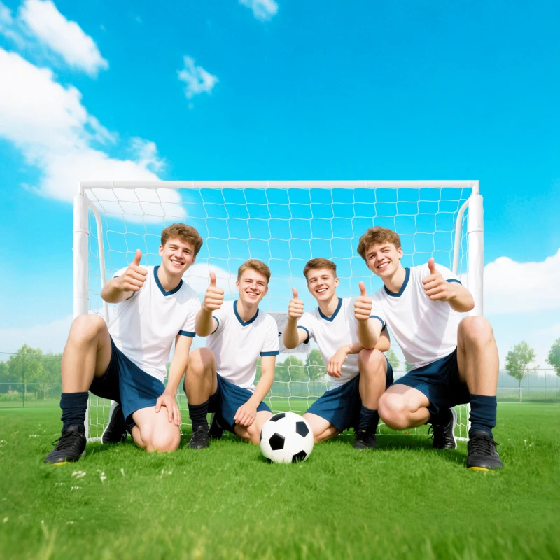Soozier 6ft x 4ft Soccer Goal Net with Metal Frame, PE Mesh, Ground Stakes, Easy Assembly, White