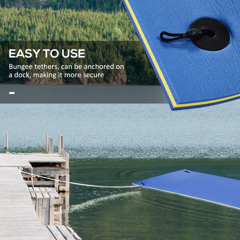 Soozier 6.5' x 2' Roll-Up Pool Float Pad Water Floating Mat for Lake, Ocean, Pool Playing, Relaxing & Recreation, Blue