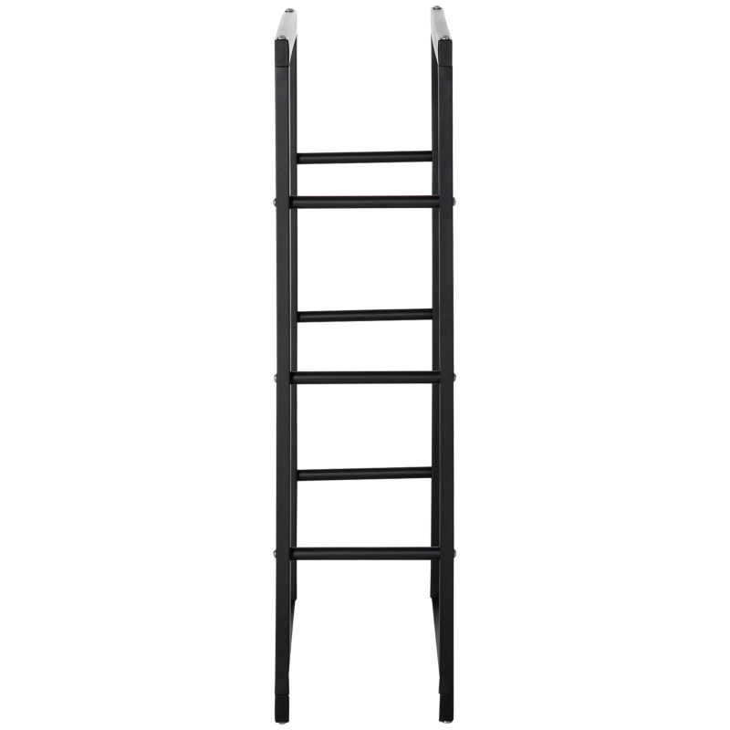 HOMCOM 23.6" x 9.8" x 39.4" Firewood Rack Outdoor, Log Holder Fireplace Storage Rack with Handles and 220 lbs. Weight Capacity, Black