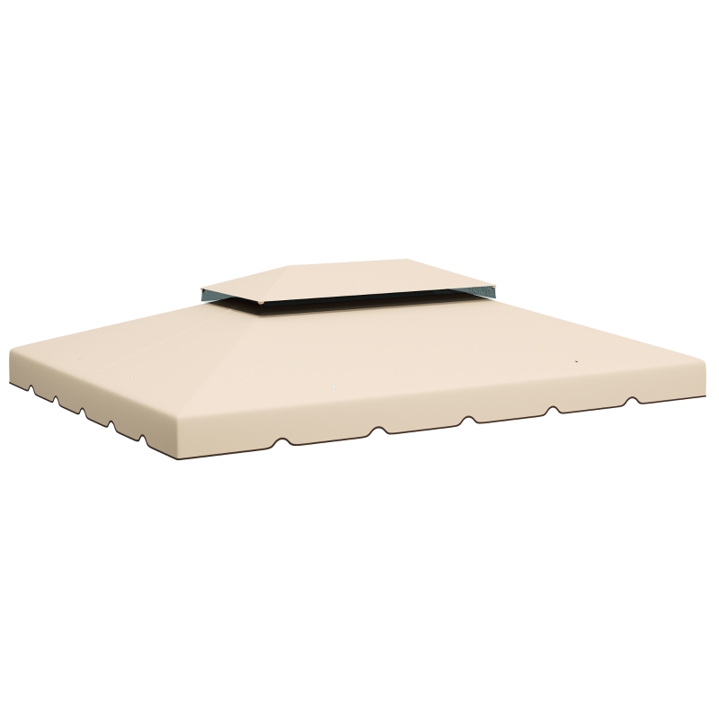 Outsunny 13' x 10' Gazebo Replacement Canopy, Gazebo Top Cover with Double Vented Roof for Garden Patio(TOP ONLY), Cream