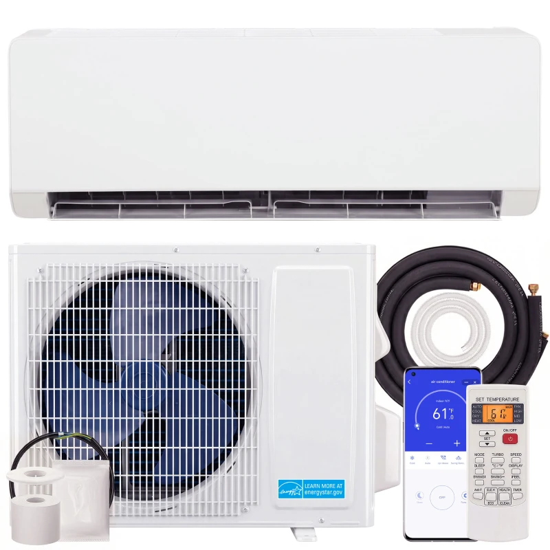 HOMCOM 23000 BTU Mini Split Air Conditioner, 22 SEER2 230V Wifi Enabled Inverter AC Unit & Heat Pump Cools up to 1500 Sq. Ft