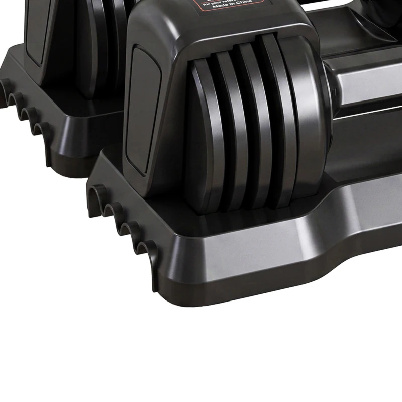 Soozier 5-25 lbs Adjustable Dumbbell Set of 2, 5-in-1 Dumbbell Weights with Quick-Dial System, Non-Slip Grip, Storage Tray