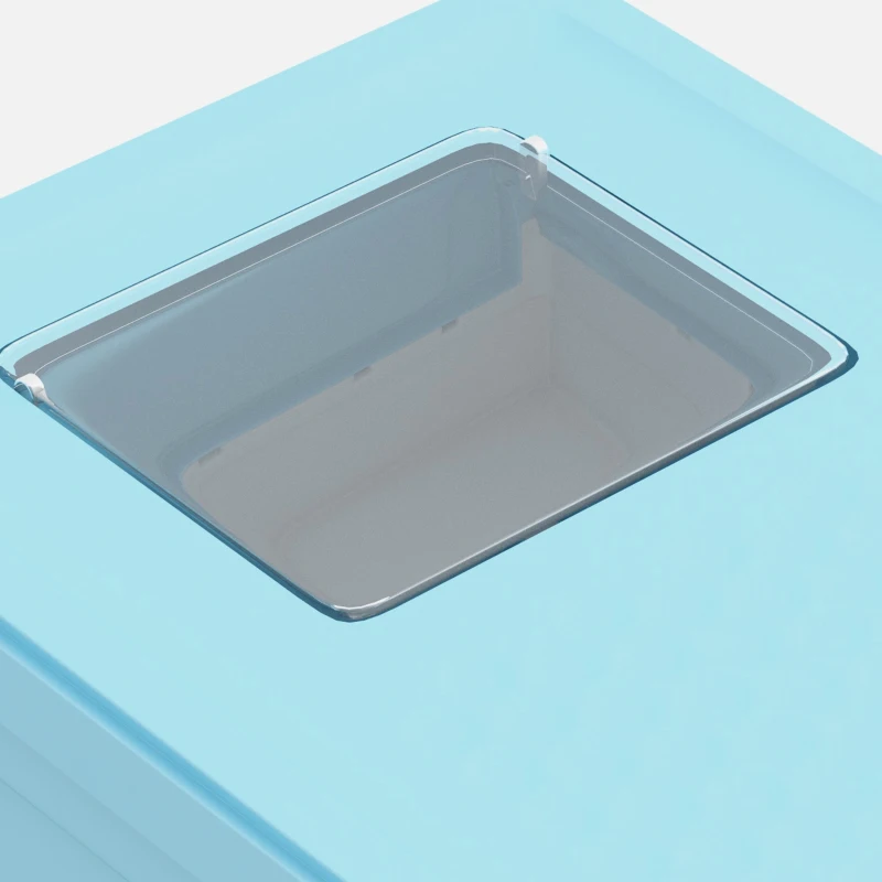 PawHut Top Entry Enclosed Kitty Litter Box with Scoop, Tray, Front Entry, Large Space, Foldable, Portable, Blue