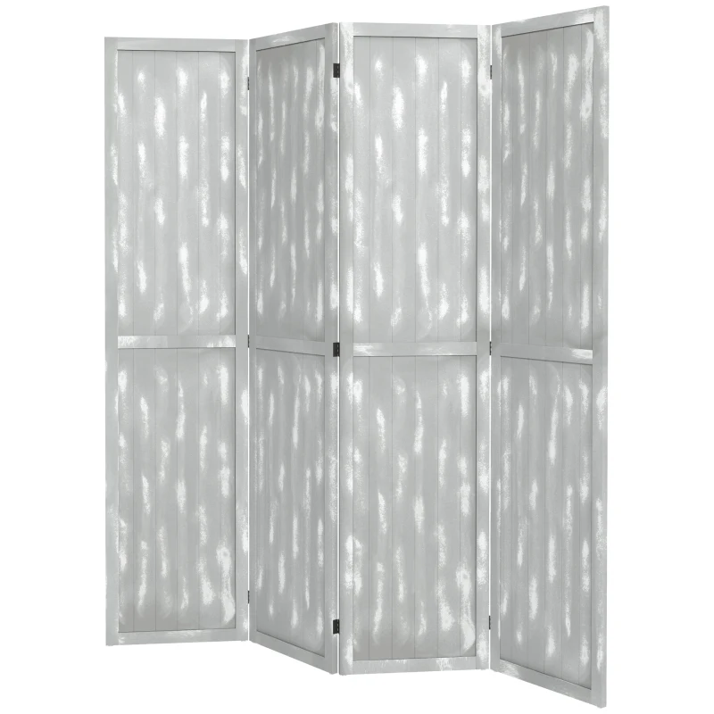 HOMCOM Screen Divider Room Divider Screen with Foldable Design for Indoor Bedroom Office 5.5' Grey