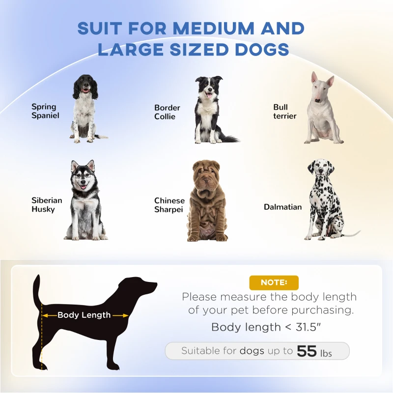 PawHut 38" Dog Sofa for Dogs Up to 55 lbs, Gray