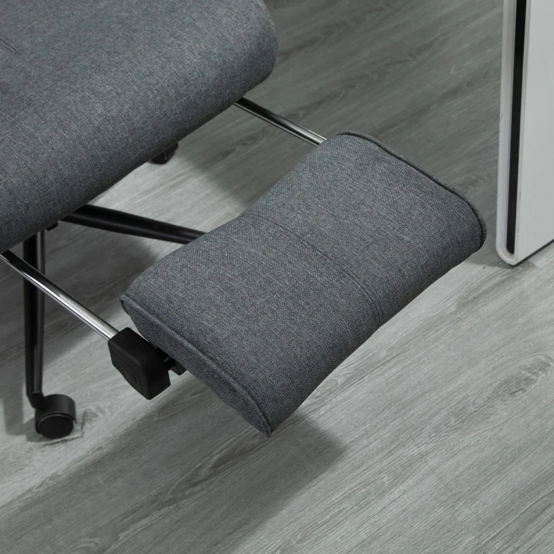 Vinsetto Office Recliner Chair Executive High Back Office Chair with Footrest, Grey