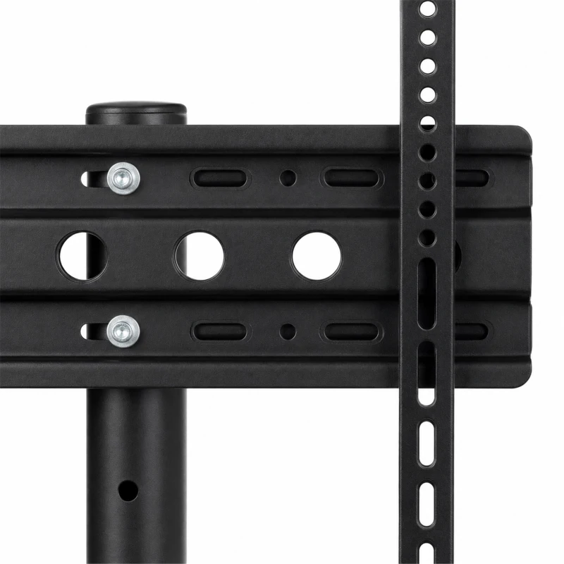 HOMCOM Rolling TV Stand for 32-75 Inch Screens, Mobile TV Stand with Tilt, Height Adjustable, Locking Wheels, Black
