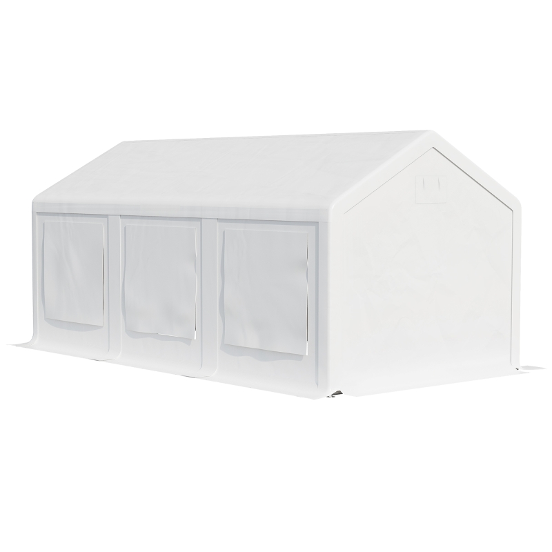 Outsunny 20' x 10' Party Tent Canopy, Gazebo Tent with 6 Removable Side Walls and Windows for Outdoor Event, White