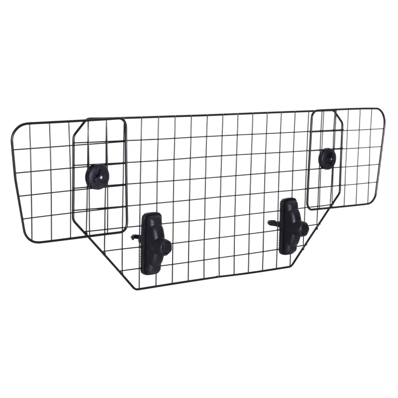 PawHut Adjustable Dog Car Barrier for SUV Vehicle Car Cargo Trunk Wire Mesh Universal Backseat Car Pet Barrier, Pet Safety