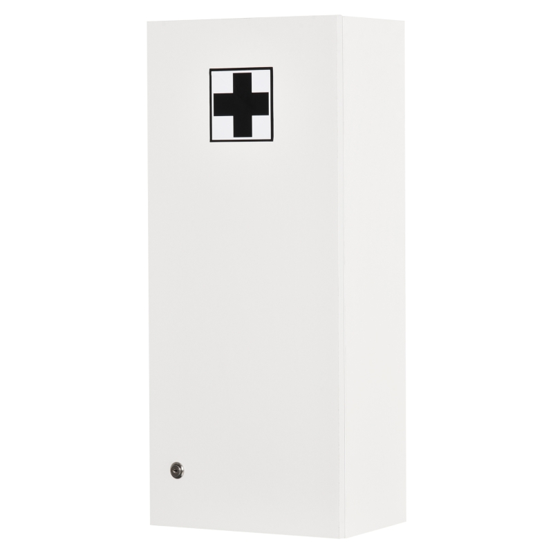 kleankin Wall Mount Medicine Cabinet, 5-tier Lockable Bathroom Cabinet with 2 Keys and Adjustable Shelves, White