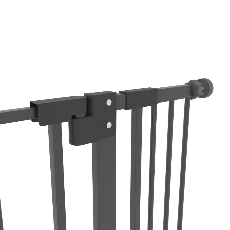 PawHut 41" Easy Open Indoor Dog Gates for Doorways, House, Stair - Black