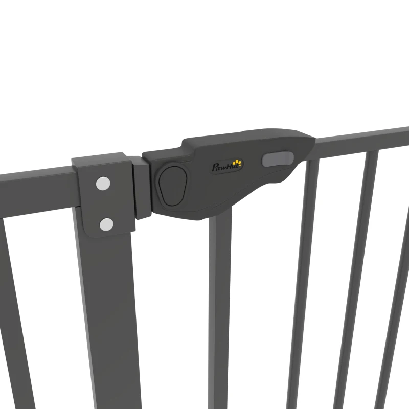 PawHut 41" Easy Open Indoor Dog Gates for Doorways, House, Stair - Black