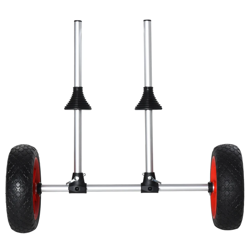 Soozier Universal Kayak Cart Trolley Trailer with Strong Aluminum Frame, Adjustable Width Crossbar, Large Tires