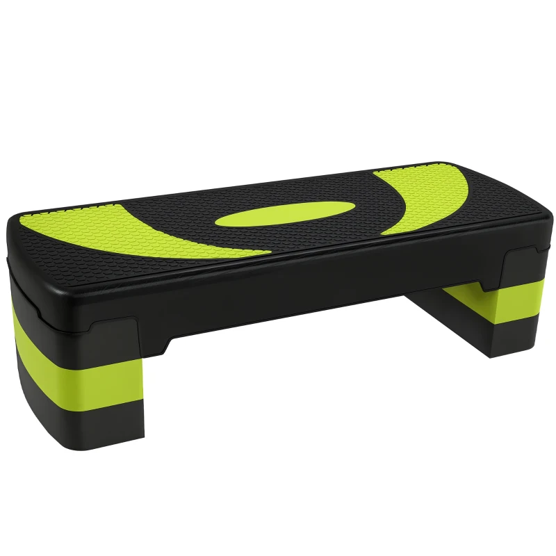 Soozier Adjustable Aerobic Stepper, Exercise Step Platform, Step Exercise Trainer, Workout Fitness Yoga Risers, 4"-6"-8", Green