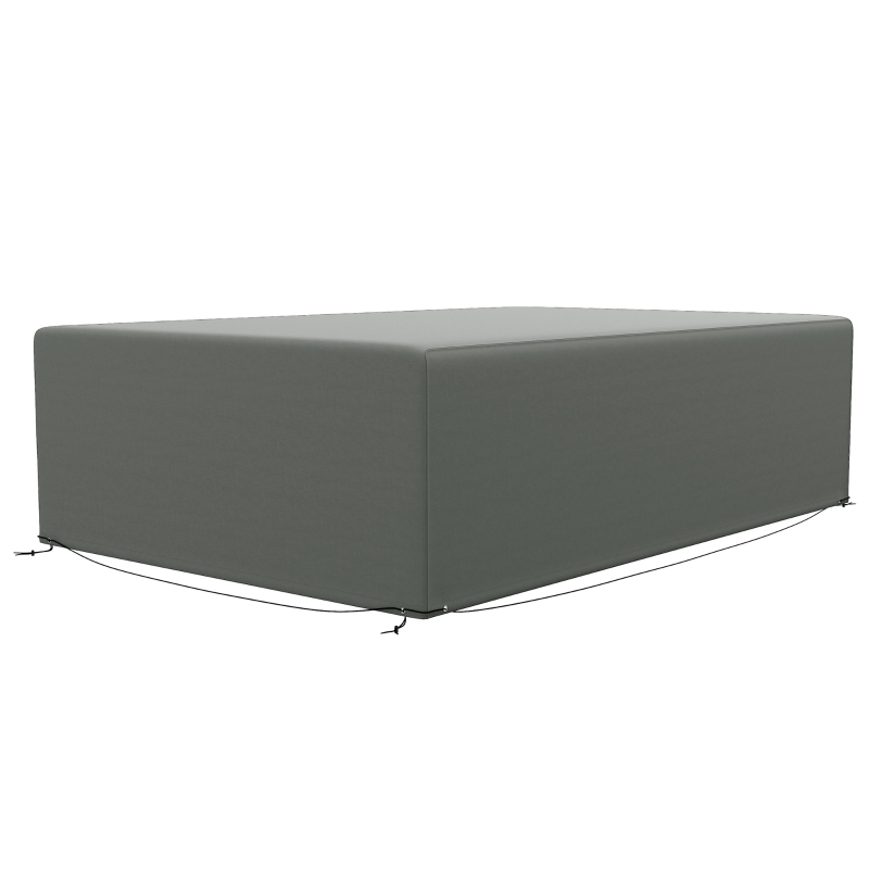 Outsunny Patio Furniture Cover for Outdoor Sectional Sofa Set Waterproof Windproof Oxford Fabric, 97" x 65" x 26", Dark Grey