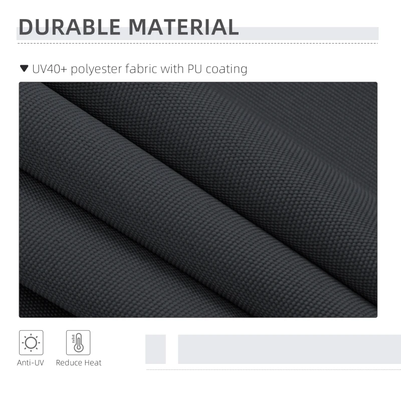 Outsunny 7' x 10' Retractable Patio Awning, Manual Outdoor Privacy Screen with UPF40+ & Water-Resistant Fabric, Grey