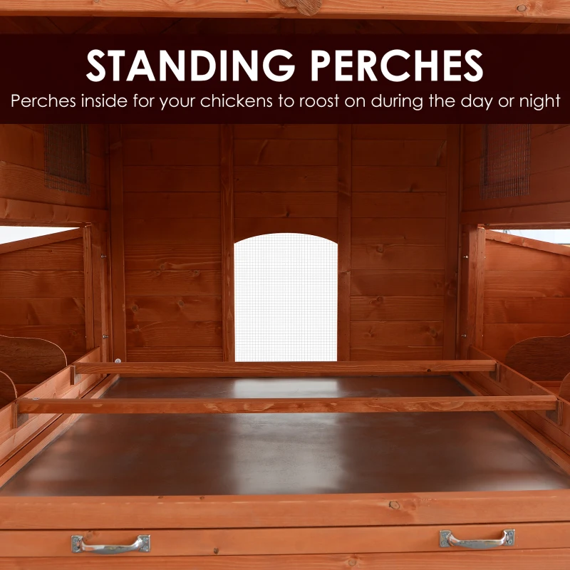 PawHut 144" Large Backyard Hen House Chicken Coop w/ Long Run